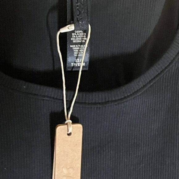 NEW with Tags SKIMS Cotton Rib Tank in Classic Soot Black Size Extra Small - Picture 6 of 7